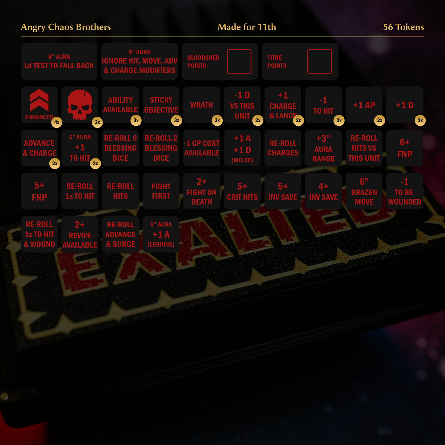 Angry Chaos Brothers Token Set Exalted Edition