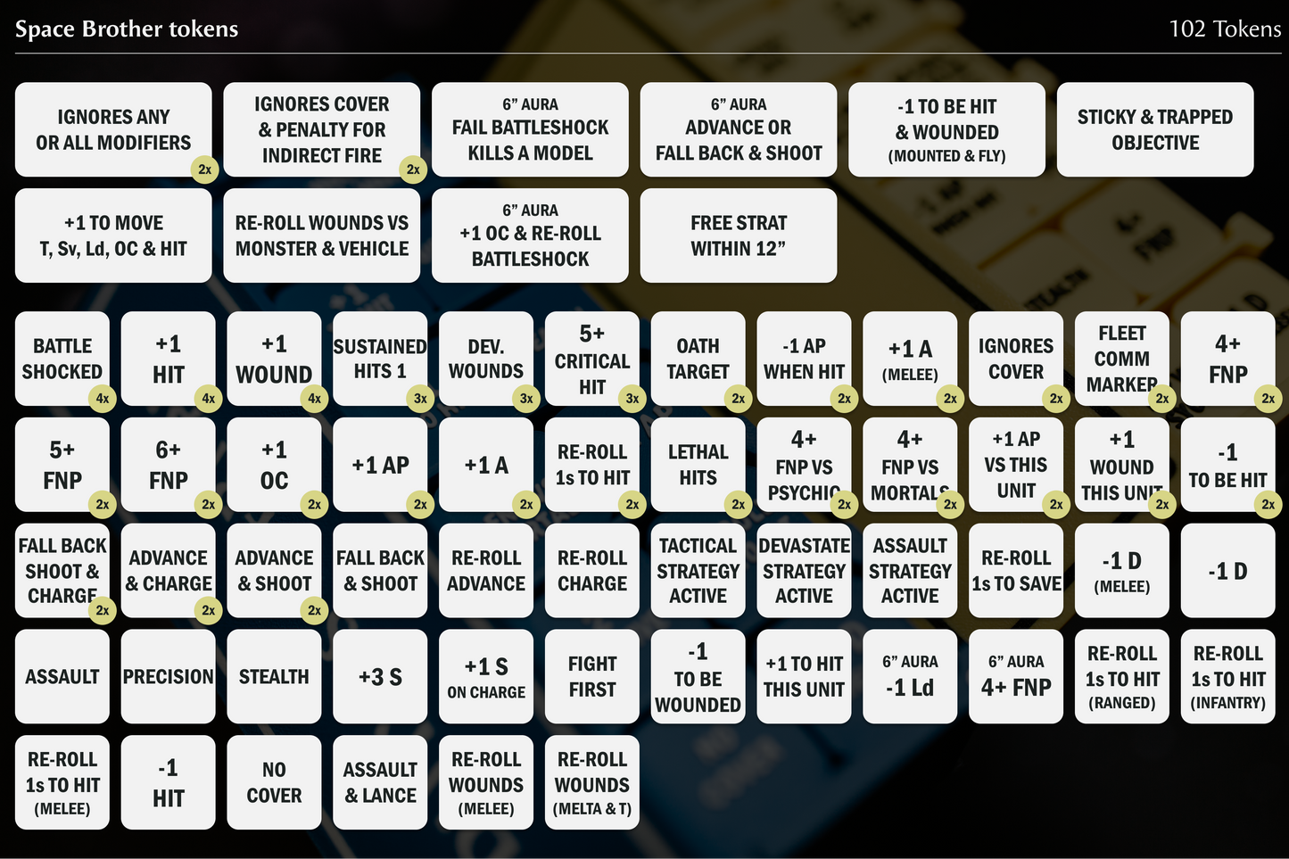 All space Brothers tokens