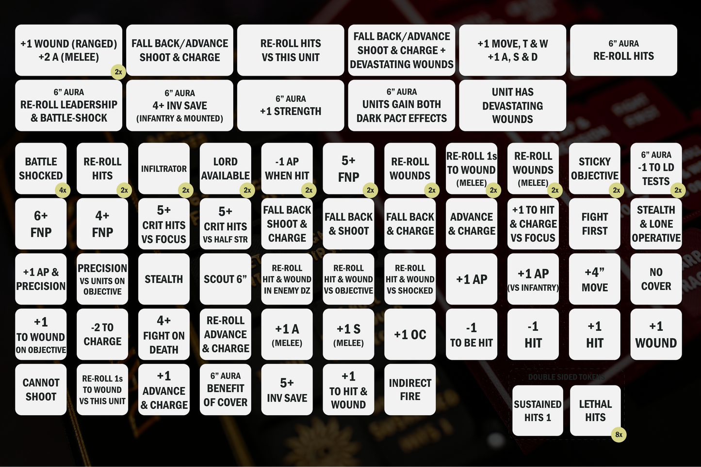 Chaotic Space Brothers Token Set | 79-Piece Chaos Space Army