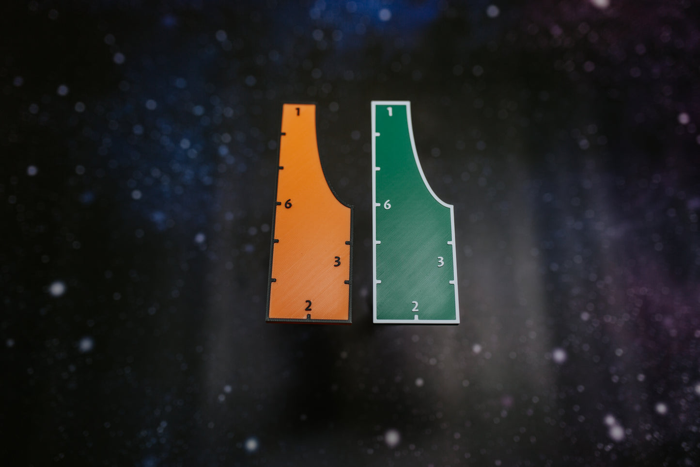 Two 6-inch combat and movement gauges for tabletop wargame measuring
