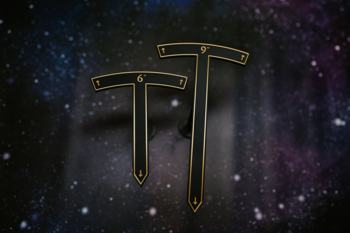 9" & 6" Perimeter marker set | Precise 9" & 6" Wargaming Range Gauges
