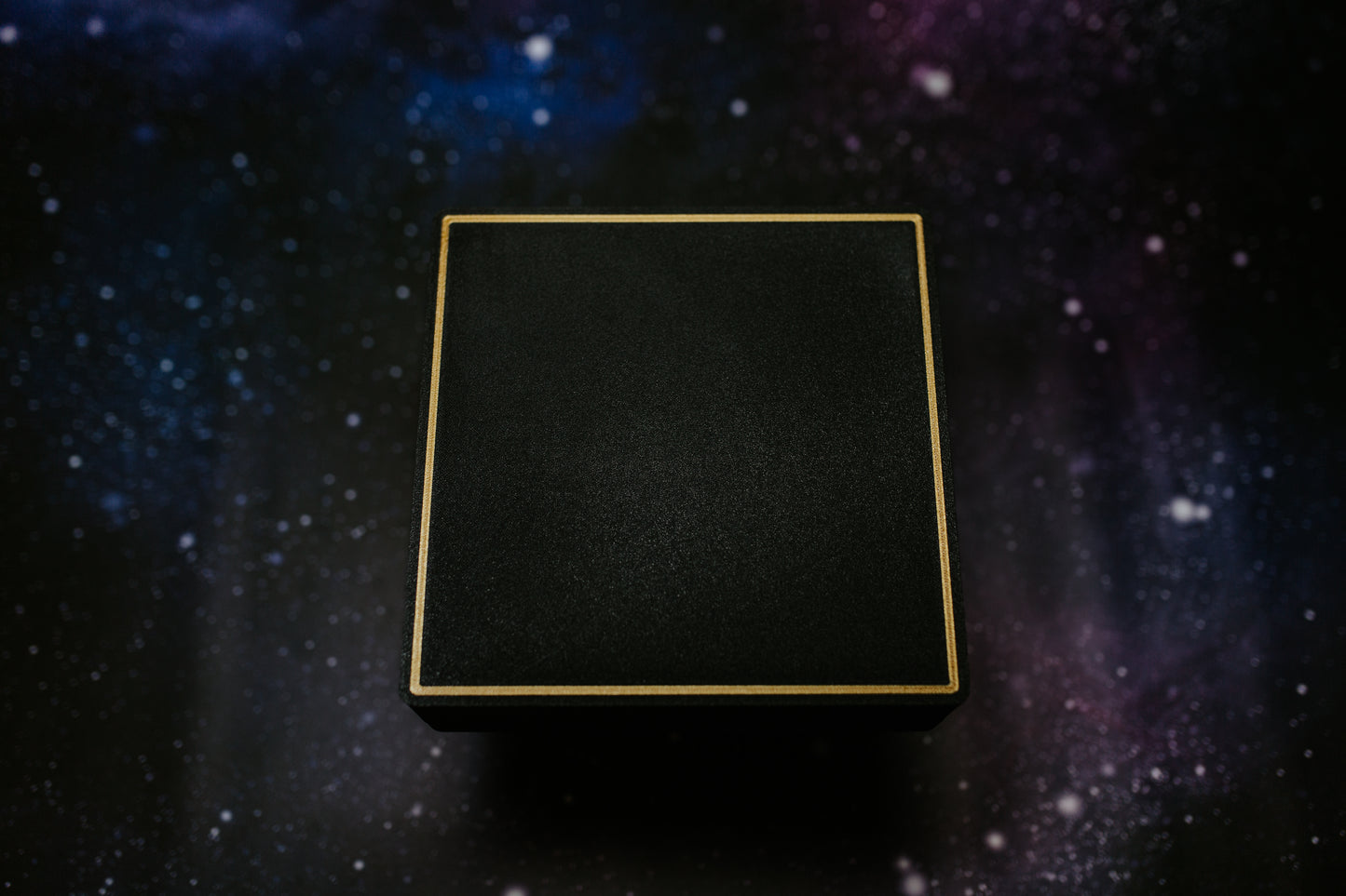 Battlebox magnetic dice storage solution with in black with gold outline