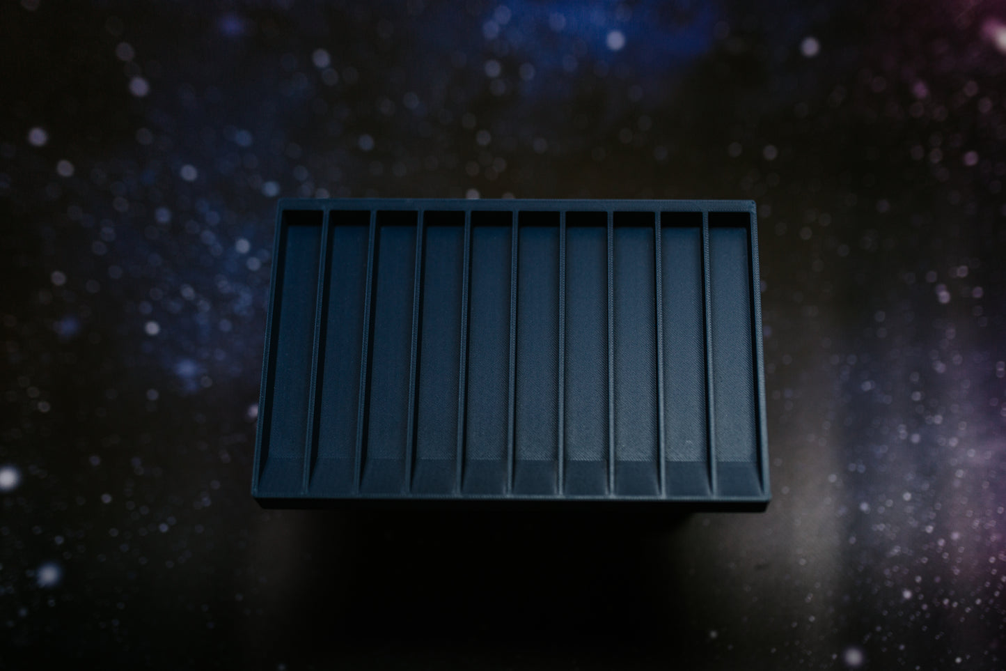 Dice rack for 16mm, fits 60 dice in dark blue