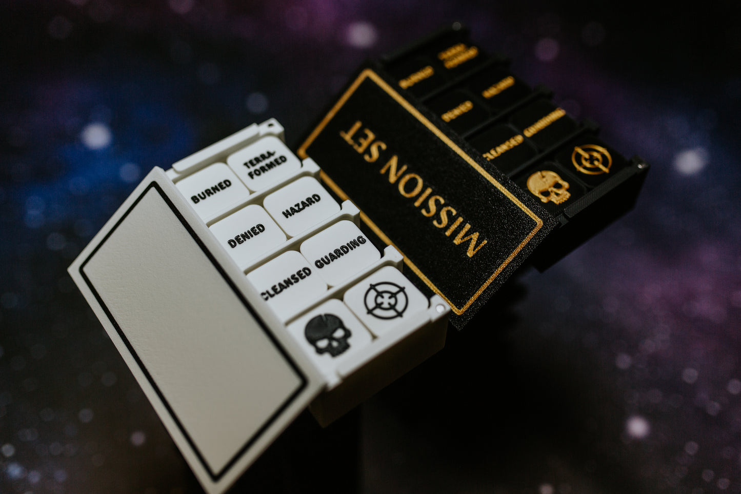 Closeup Mission Token Sets | Complete 42-Piece Universal Tactical Collection for sci-fi wargaming