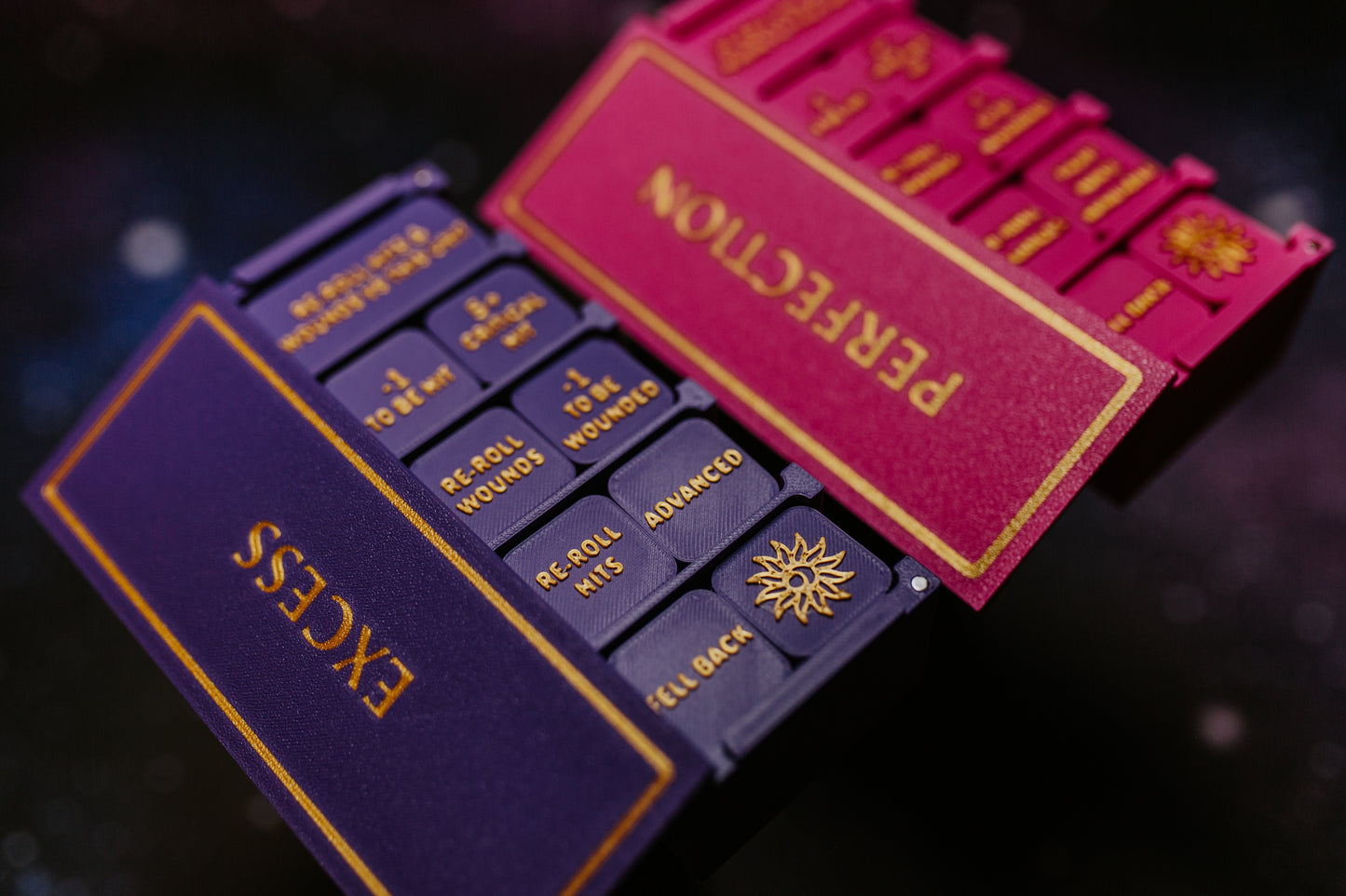 Closeup on two Children of Excess token sets