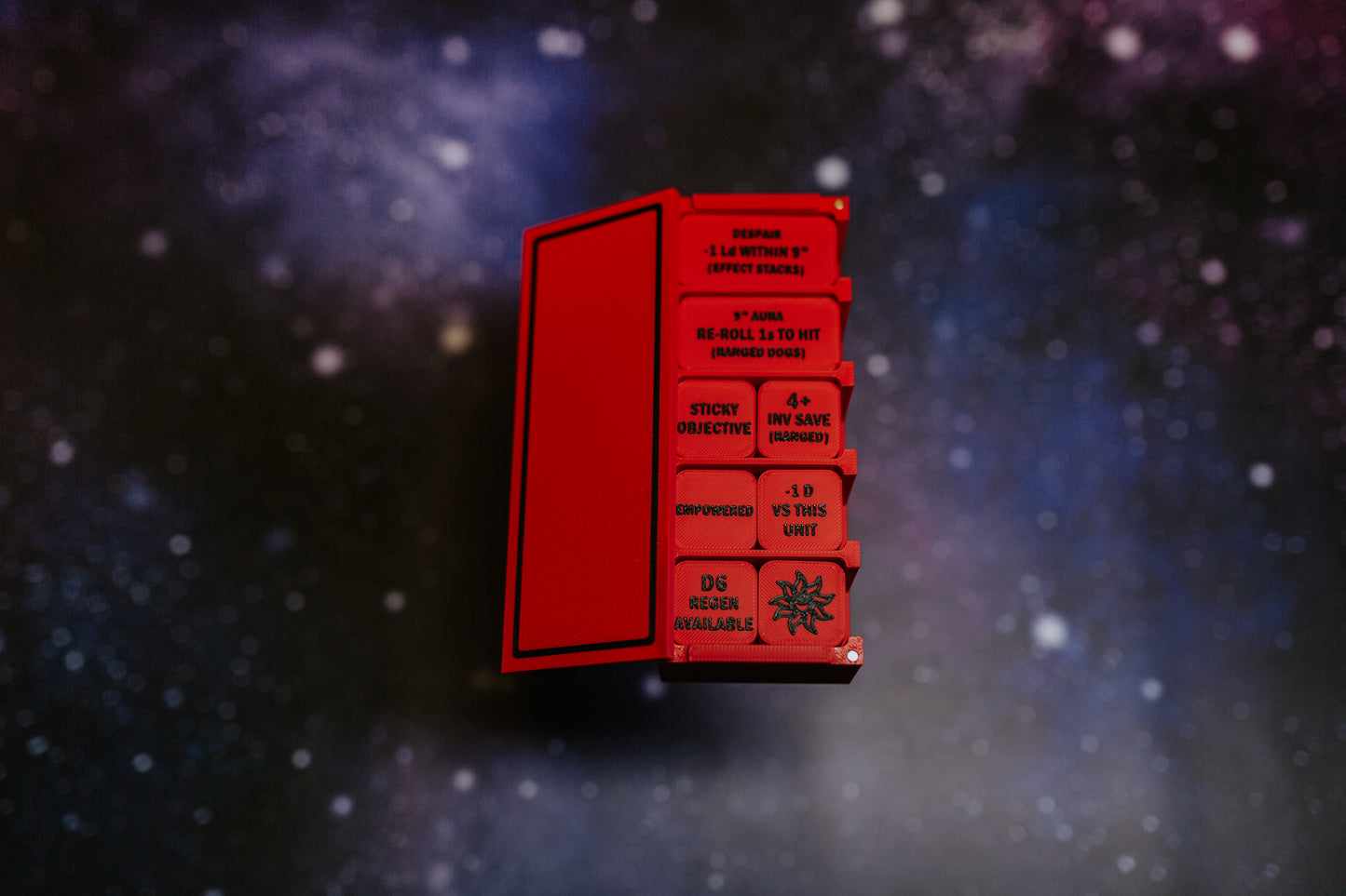Chaotic Titans token set - 59 piece chaos army collection for tabletop wargaming in red & black