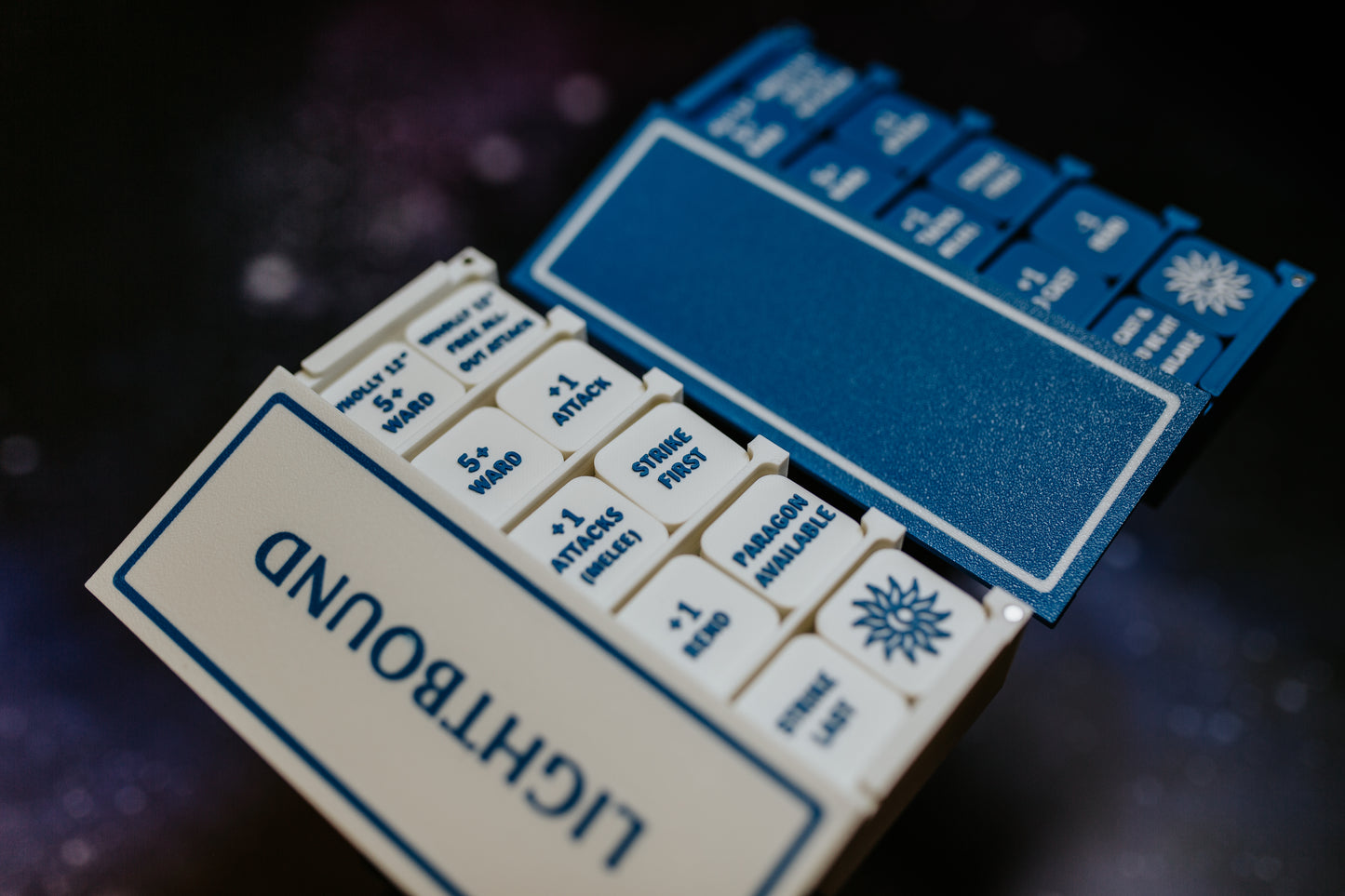 Closeup on Light Elves Token Set - 52-Piece army collection for fantasy wargaming