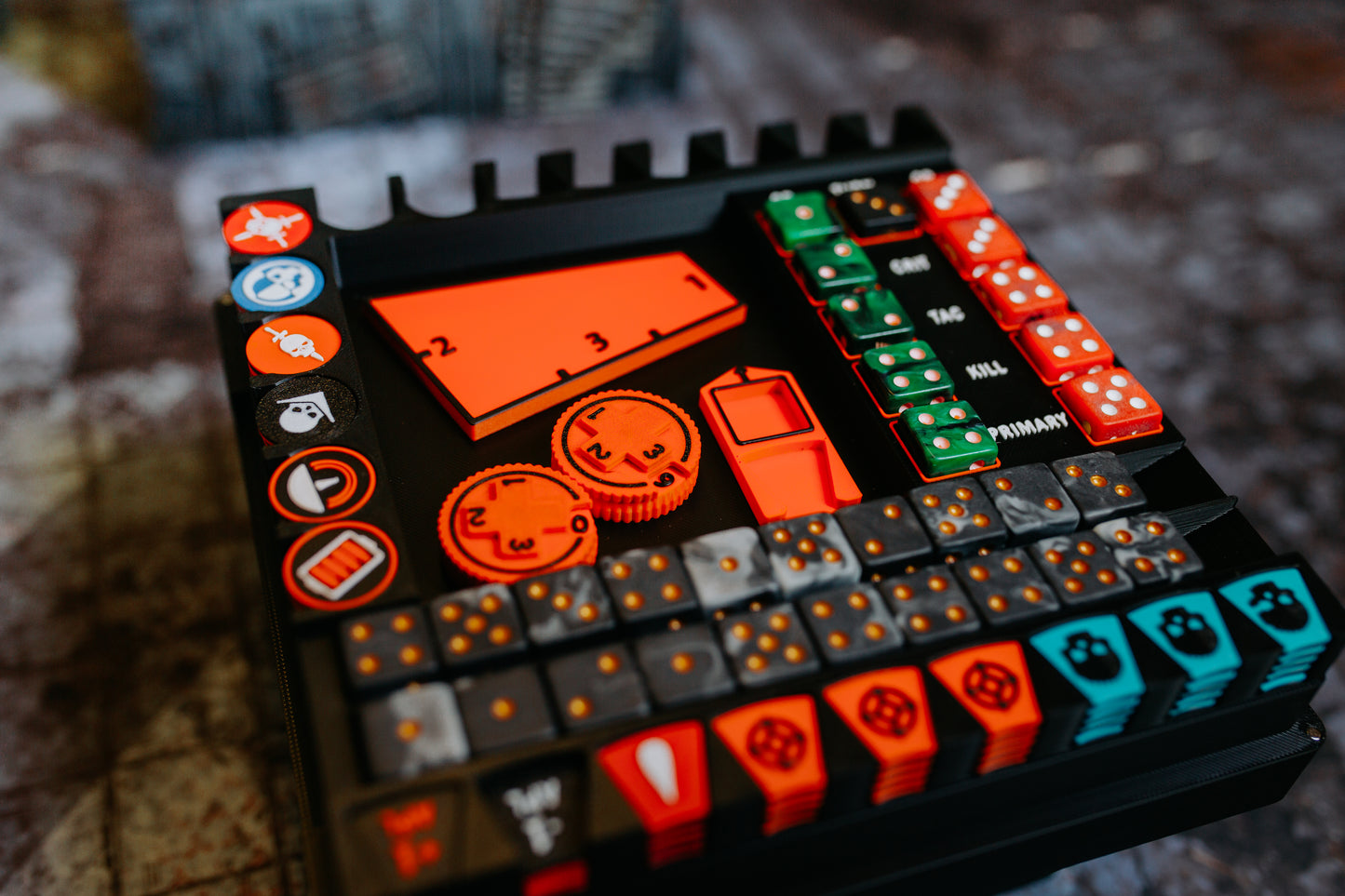 Measurement Triangle | 3", 2", 1" All-in-one for Sci-Fi Skirmish games