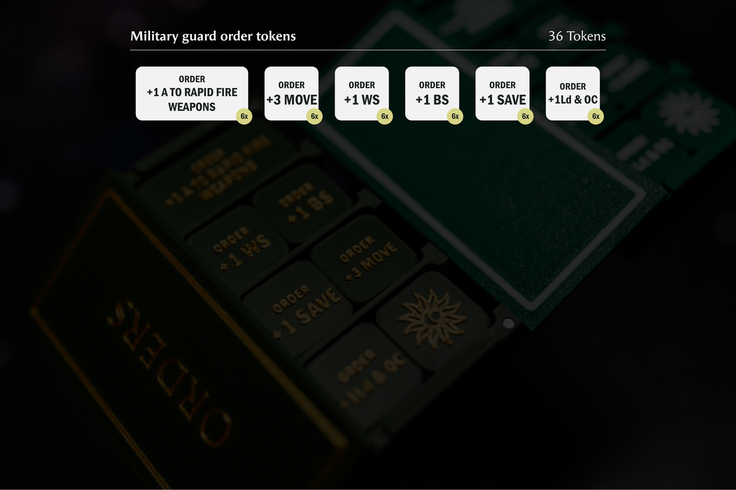 All Military Guard Order Tokens