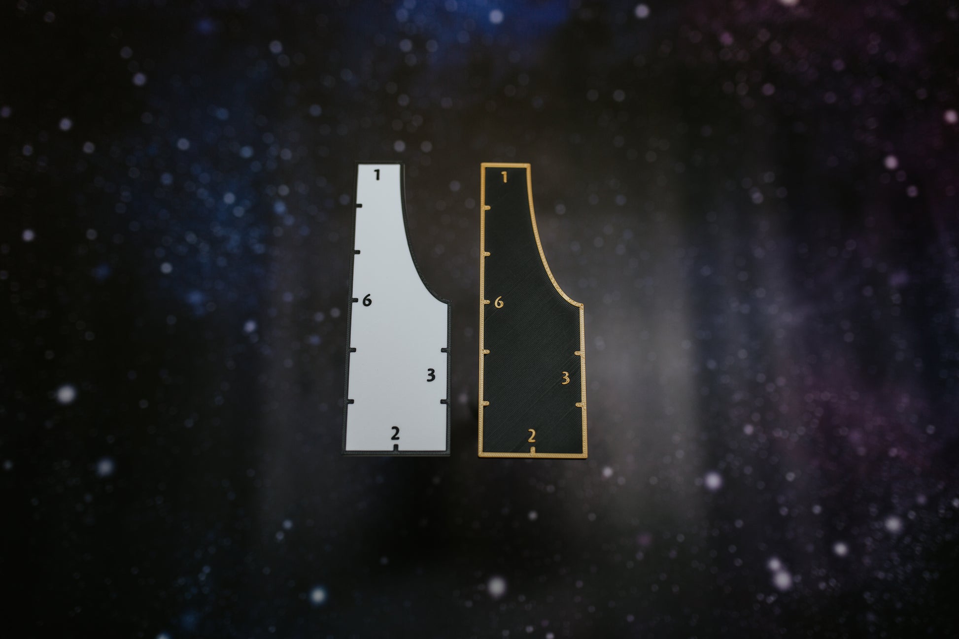 Two 6-inch combat and movement gauges for tabletop wargame measuring