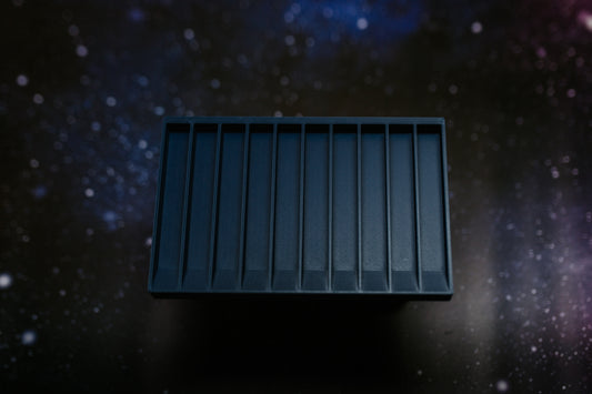 Dice rack for 16mm, fits 60 dice in dark blue