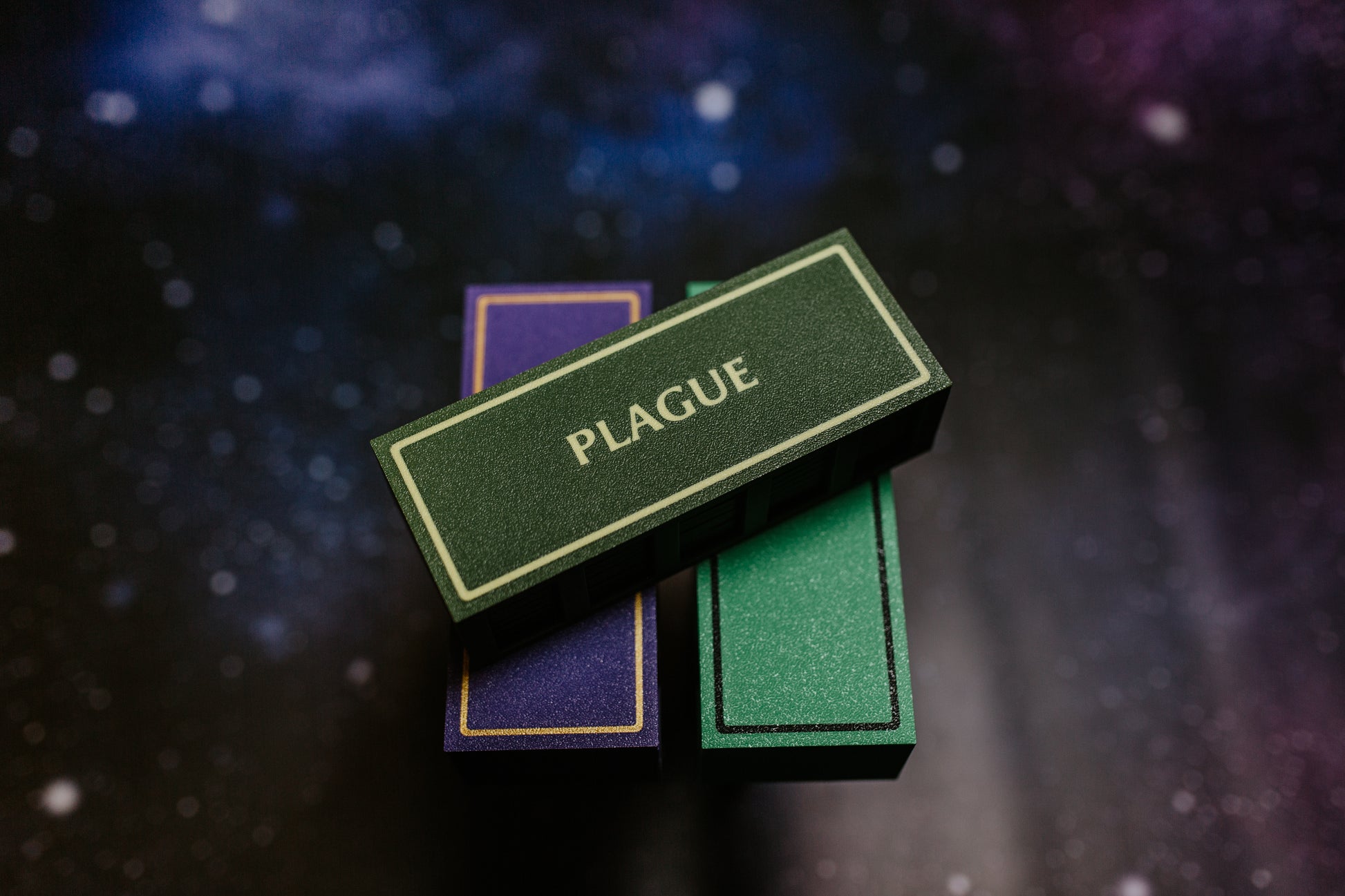 Plague Guard token sets stacked - 68 piece disease army gaming collection for sci-fi tabletop games