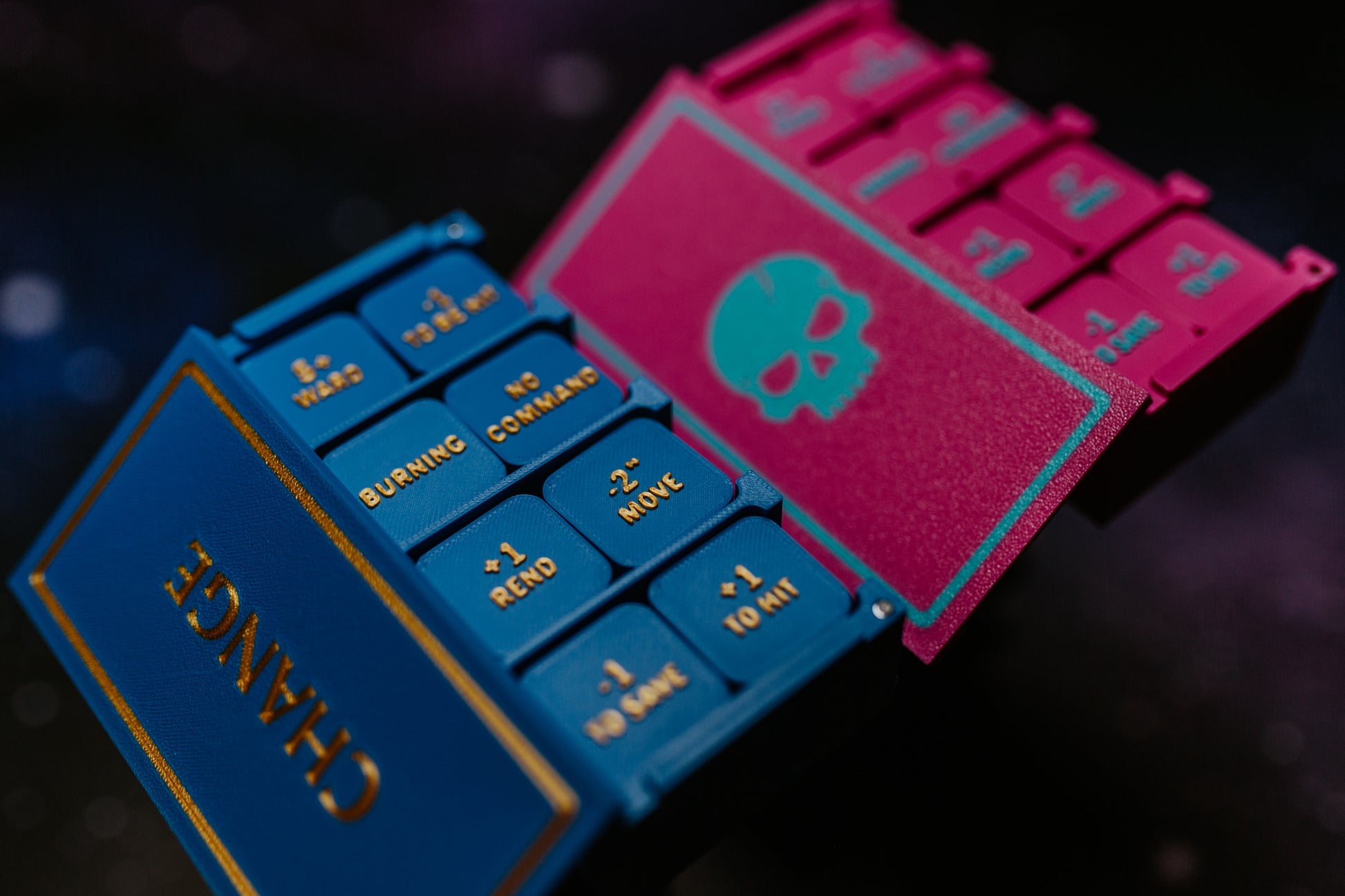 Closeup Masters of Change Token Sets | Complete 45-Piece Arcane Army Collection for fantasy wargaming
