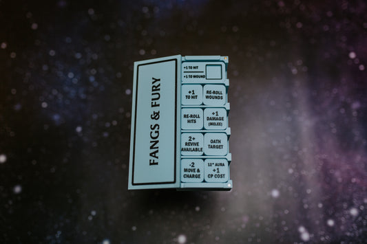 Wolf Brothers token set - 54 piece space marine army tokens with magnetic storage for sci-fi wargaming