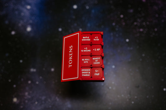 Sci-Fi Universal token set - 48 piece collection in red and white