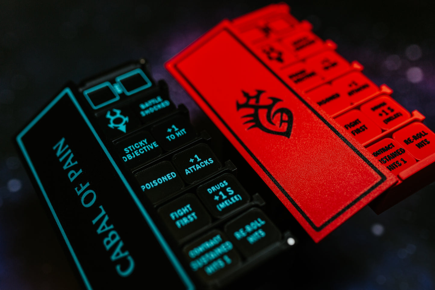 Dark Elves Token Set | Sci-fi Wargaming | 68 tokens