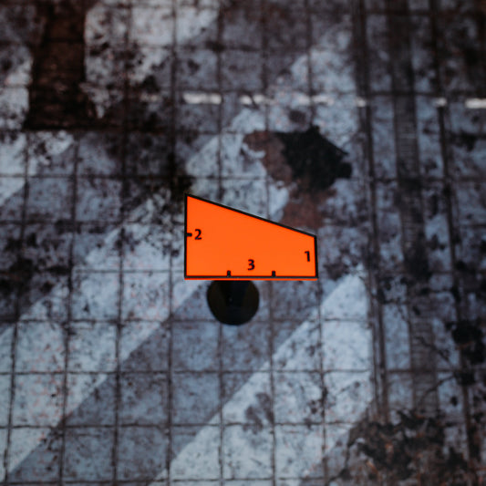 Measurement Triangle | 3", 2", 1" All-in-one for Sci-Fi Skirmish games