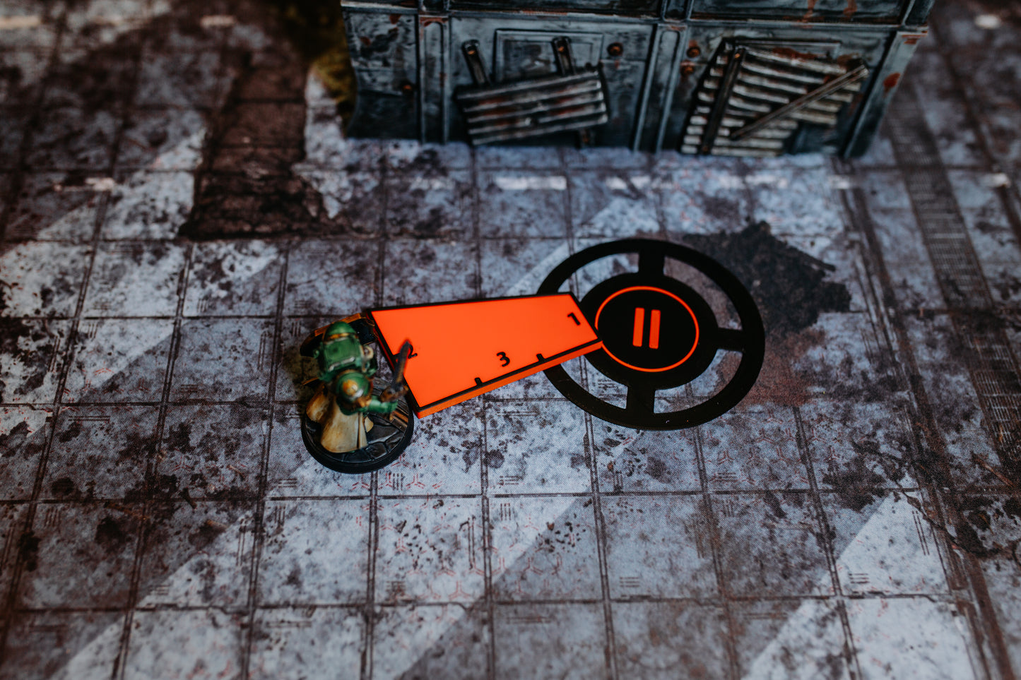 Measurement Triangle | 3", 2", 1" All-in-one for Sci-Fi Skirmish games