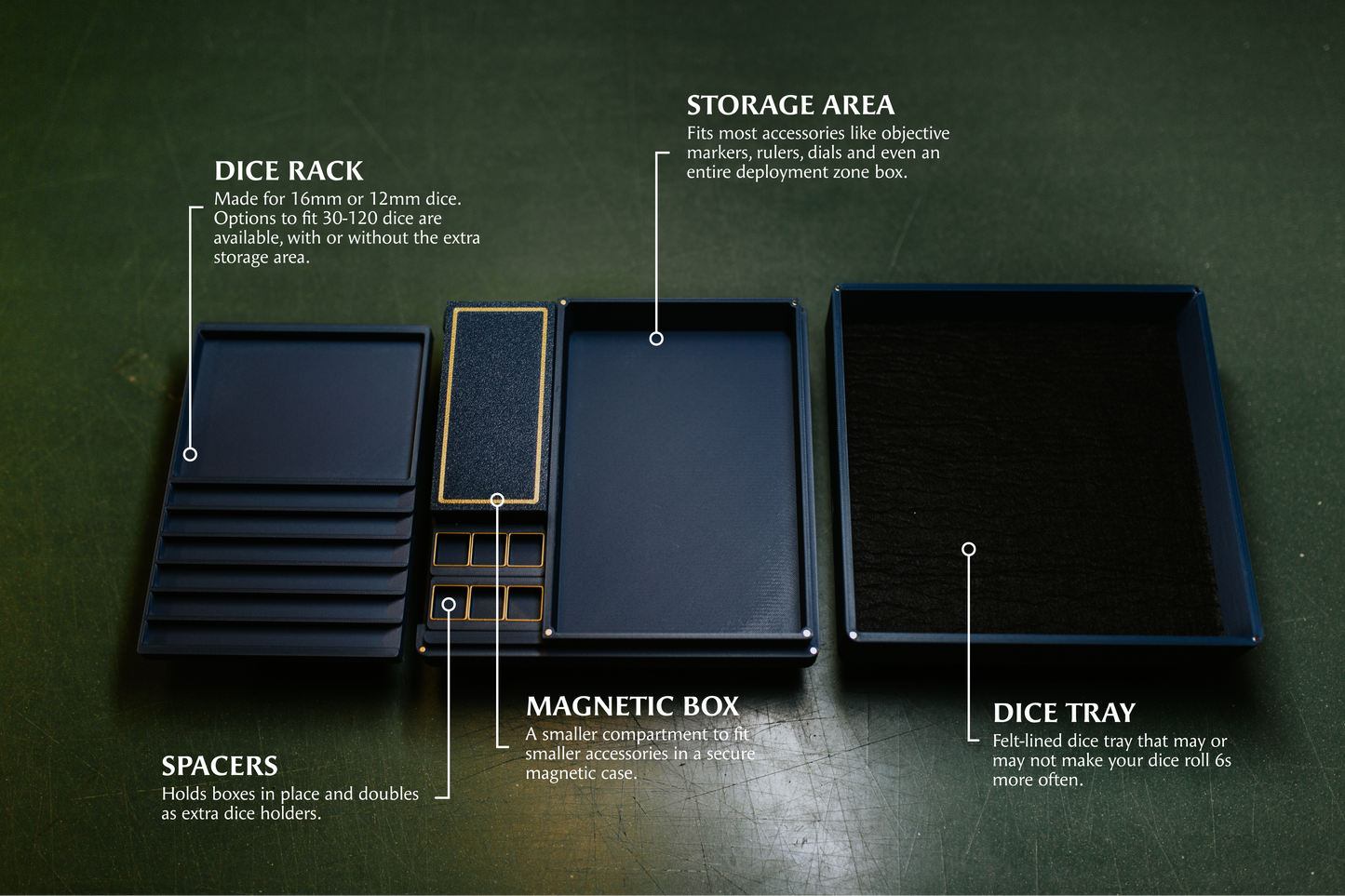 The Battlebox | Magnetic Storage Box & Dice Tray | Tabletop Game Organizer & Travel Case